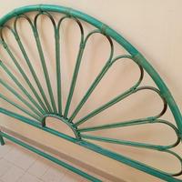 Testiera letto matrimoniale rattan verde