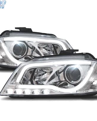 FARI AUDI A3 8P 08-12 LUCE DIURNA A TUBO FONDO CRO