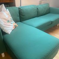 Divano angolare verde