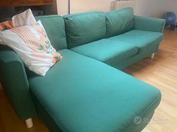 Divano angolare verde