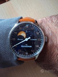 Orologio MEISTERSINGER Lunascope - Sunburst Blue
