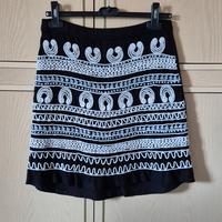Desigual gonna svasata nera e bianca taglia M 