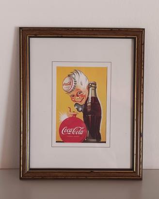 Quadro Coca-Cola vintage pubblicitario 23x28 cm