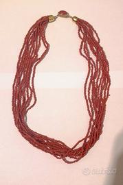 Collana in corallo del mediterraneo