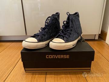 Converse All star blu glitterate taglia 36