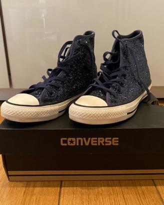 Converse All star blu glitterate taglia 36