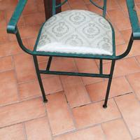 6 sedie in ferro battuto