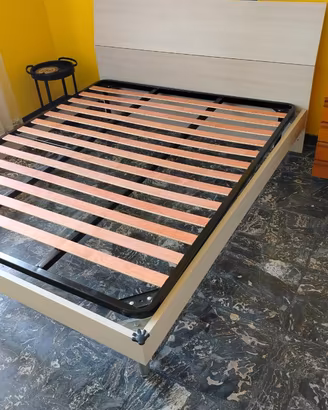 Struttura letto matrimoniale con rete ortopedica