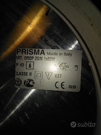 Nr.3 Plafoniere con globo in vetro pesante