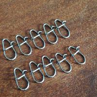 10 moschettoni inox pesca spinning spigola serra