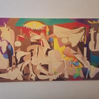 Canvas quadro Guernica Picasso colorato 200x100