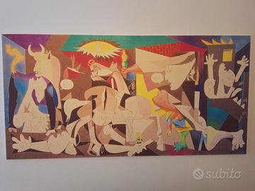 Canvas quadro Guernica Picasso colorato 200x100