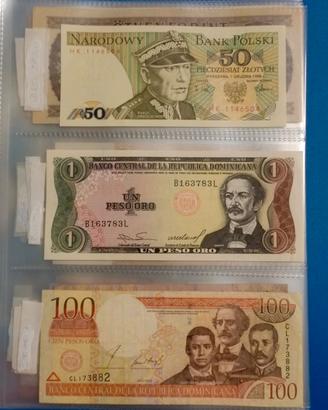 Enorme album banconote mondo miste molte FDS - 60 