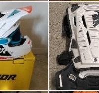 casco mascherina e pettorina cross bambino