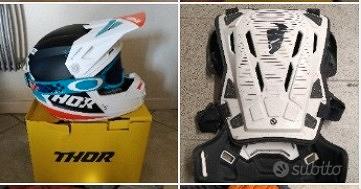 casco mascherina e pettorina cross bambino