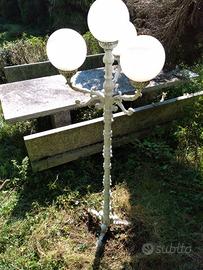 Lampioni giardino alluminio antidegr. a 4luci