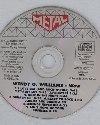 CD Wendy O. Williams - Wow 