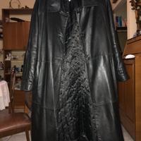 Cappotto lungo in vera pelle