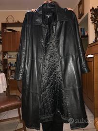 Cappotto lungo in vera pelle