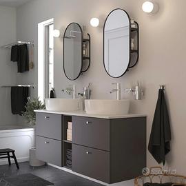 Coppia di specchi bagno con contenitore