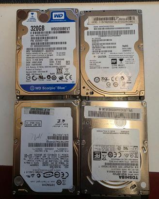 Lotto 4 Hard Disk SATA 2.5 320GB