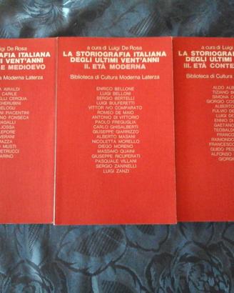 La storiografia italiana degli ultimi vent'anni