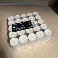 Ikea Candele 100 pezzi e 2 portacandela