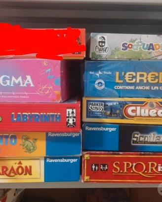 Lotto giochi da tavolo di società - 9 giochi