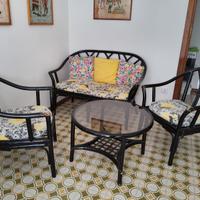 Salotto in rattan naturale