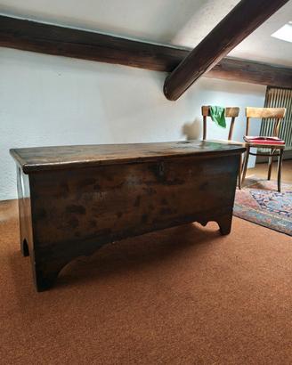 Cassapanca Antica Settecentesca in Legno Massello