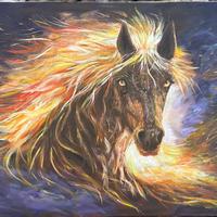 Quadro originale cavallo – dipinto a mano 50×70
