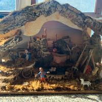 Presepe con luci e motorino per movimento acqua