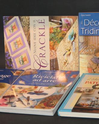 5 libri di découpage  patchwork  cracklé  riciclo