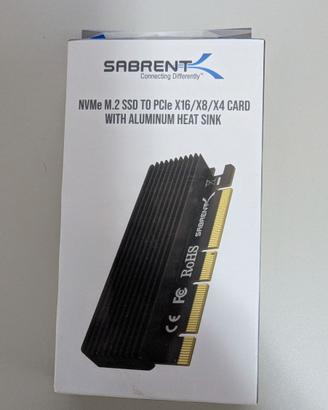 Sabrent adattatore NVMe M.2 SSD per PCIe X16/X8/X4