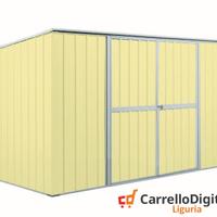 Casetta giardino in Acciaio 345x186cm - 6mq beige