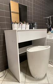 Toeletta/postazione trucco con specchio + sgabello