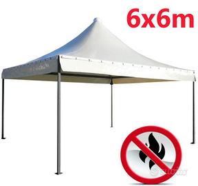 Gazebo professionale 6x6 per eventi sagre PVC 650g