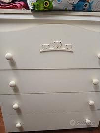 Cassettiera neonato con vaschetta