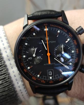 Hamilton Intra-Matic PVD nero arancio 