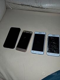 4 smartphone Samsung Galaxy per ricambi 