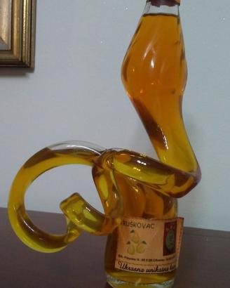 BOTTIGLIA STILIZZATA LIQUORE PERA CROAZIA ANNI 70