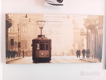 Quadro rappresentante via della spiga di Milano.