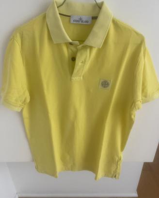 Polo uomo - ragazzo giallo Stone Island