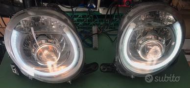 Coppia fari lenticolari led dinamici fiat 500