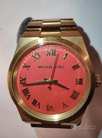 Orologio Michael Kors rosso e oro