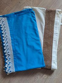 Lenzuola matrimoniali con pizzo lavorato a mano