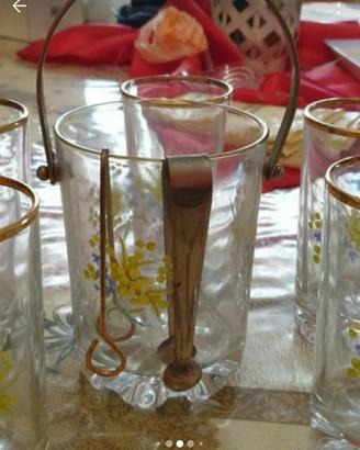 Secchiello portaghiaccio con bicchieri mimosa 
