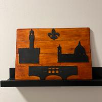 Quadro in legno artigianale- skyline firenze
