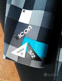 Muta surf Hurley 3/2 uomo zipless taglia M/T