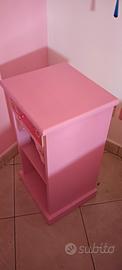 COMODINO DECOUPAGE ROSA